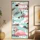 Adesivo Para Porta Floral Com Flamingos