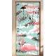 Adesivo Para Porta Floral Com Flamingos