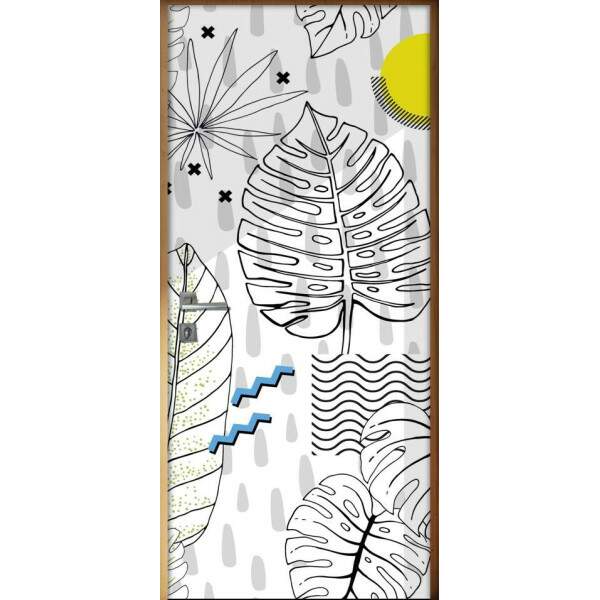 Adesivo Para Porta Floral Rabiscos