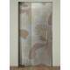 Adesivo Para Porta Jateado Impresso Floral Contempor�neo Bege