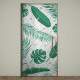 Adesivo Para Porta Jateado Impresso Floral Verde