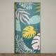 Adesivo Para Porta Jateado Impresso Floral Azul