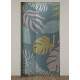 Adesivo Para Porta Jateado Impresso Floral Azul