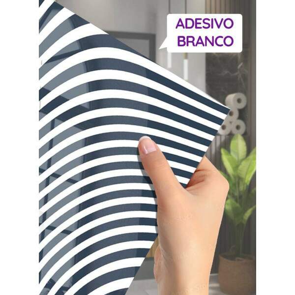 Adesivo para Box de Banheiro Abstrato Preto e Branco MP