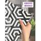 Adesivo para Box de Banheiro Geom�trico Preto e Branco MP