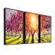 Kit 3 Quadros Decorativos Pintura �rvore e Por do Sol