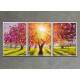 Kit 3 Quadros Decorativos Pintura �rvore e Por do Sol