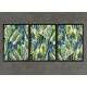 Kit 3 Quadros Decorativos Desenho Folhas Tropicais