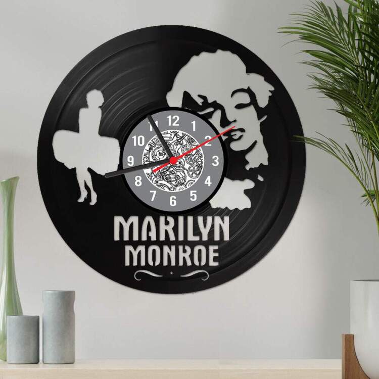 Relgio Decorativo de Disco de Vinil Marilyn Monroe