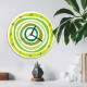 Rel�gio Decorativo de Parede MDF Tons de Verde