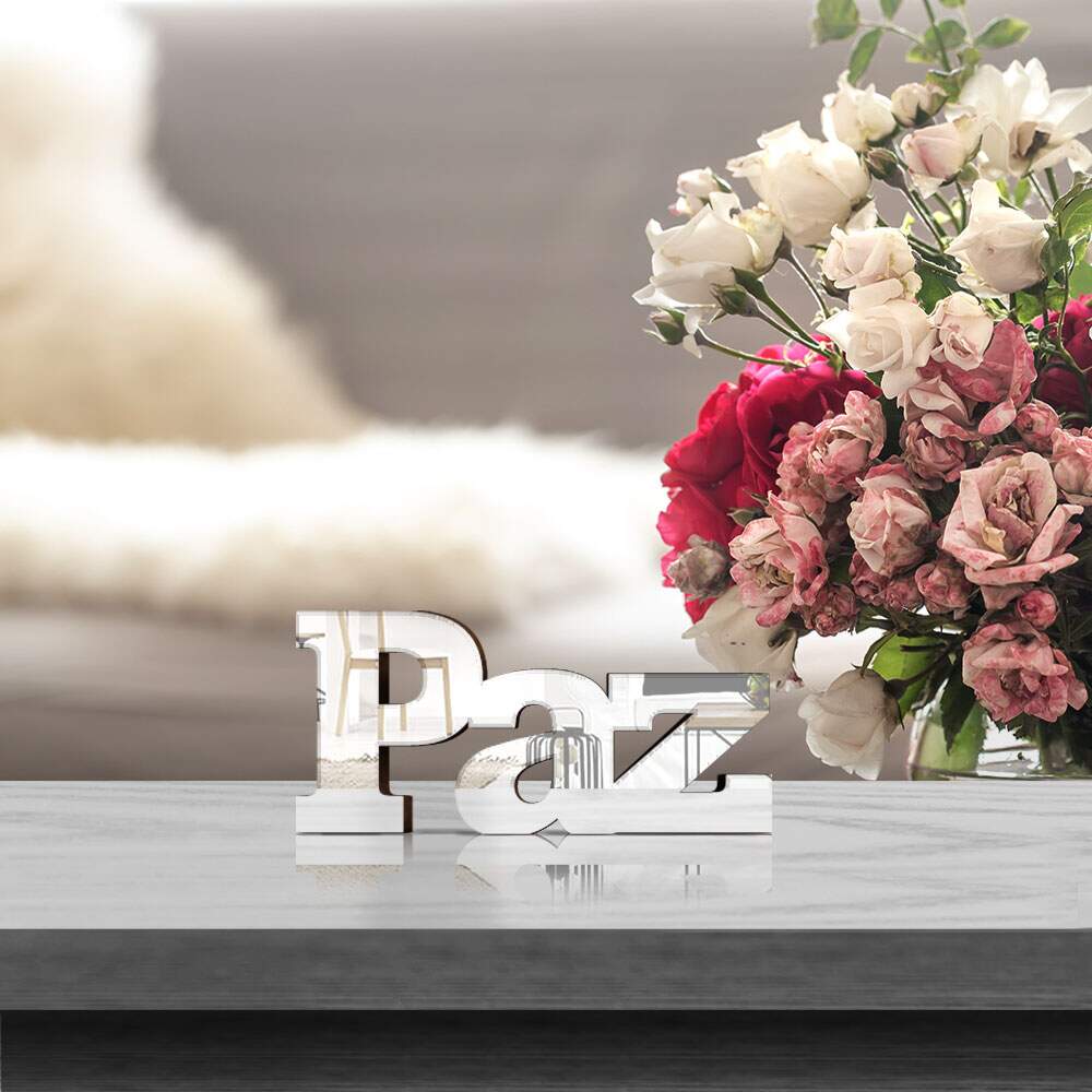 Palavra Decorativa MDF Paz