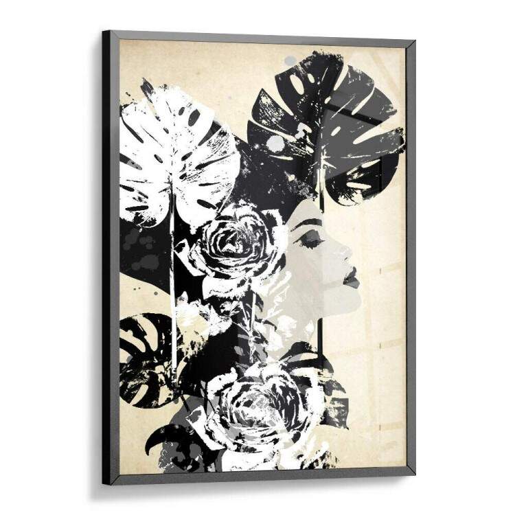 Quadro Decorativo Abstrato Mulher Floral