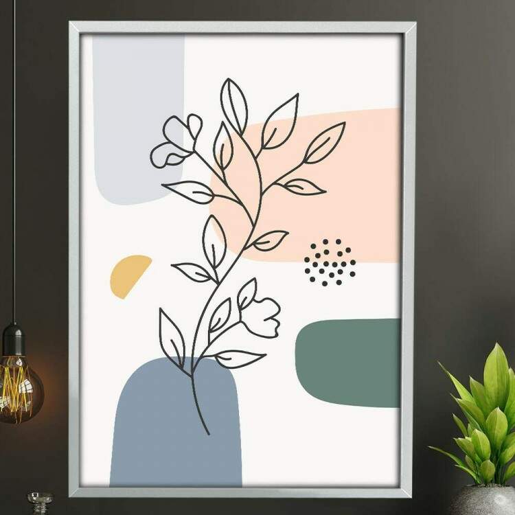 Quadro Decorativo Floral Minimalista