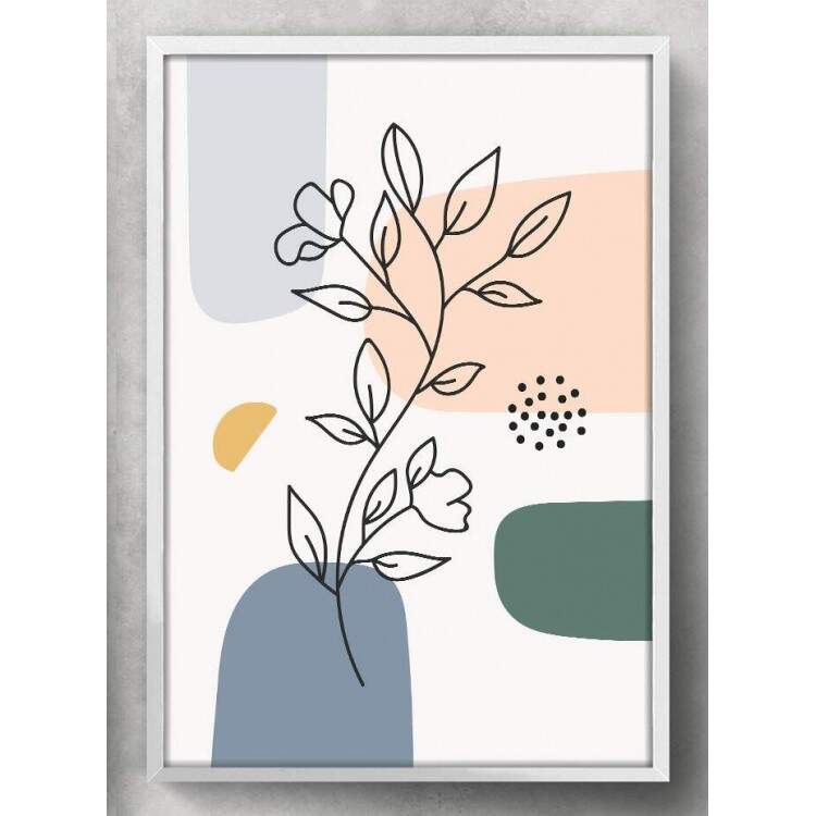 Quadro Decorativo Floral Minimalista