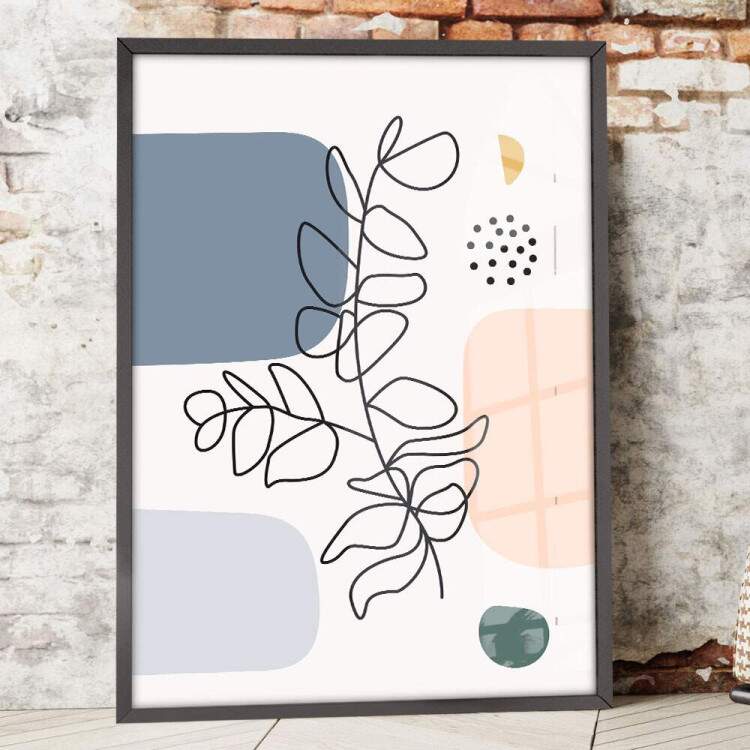 Quadro Decorativo Floral Minimalista Mod 02