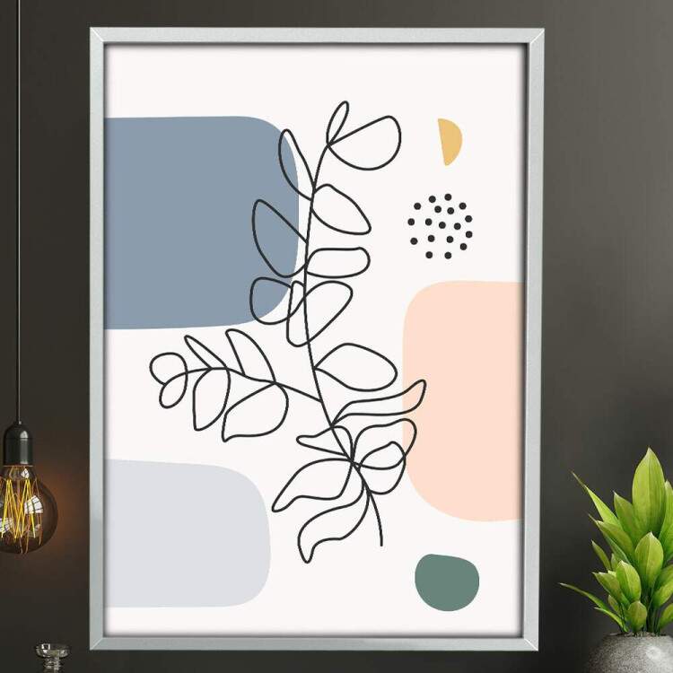 Quadro Decorativo Floral Minimalista Mod 02