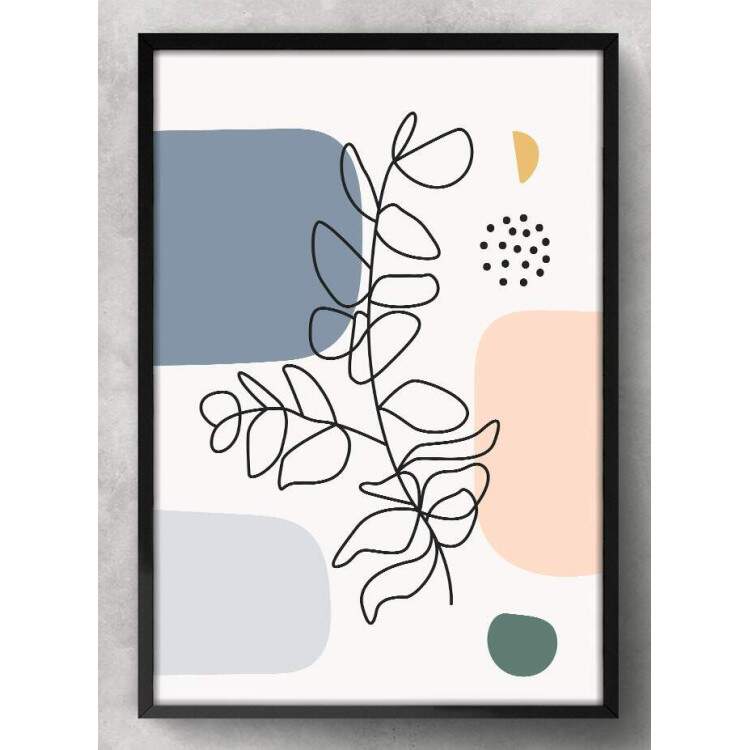 Quadro Decorativo Floral Minimalista Mod 02