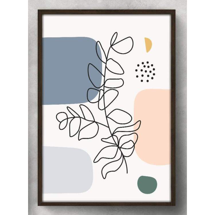 Quadro Decorativo Floral Minimalista Mod 02