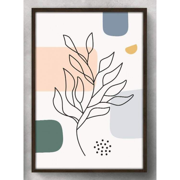 Quadro Decorativo Floral Minimalista Mod 03