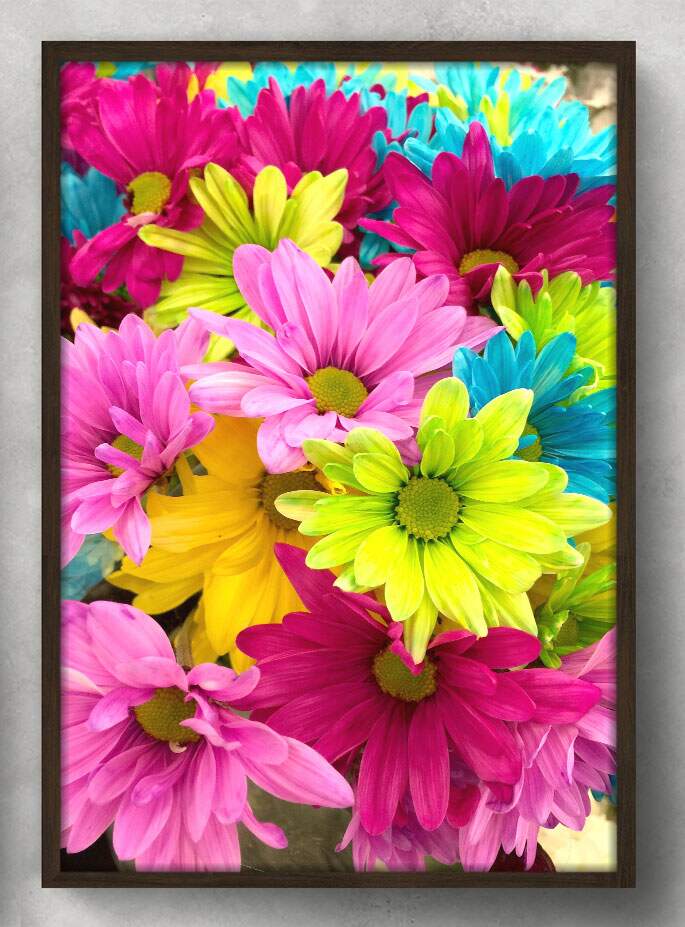 Quadro Decorativo Flores Coloridas