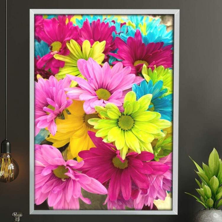 Quadro Decorativo Flores Coloridas