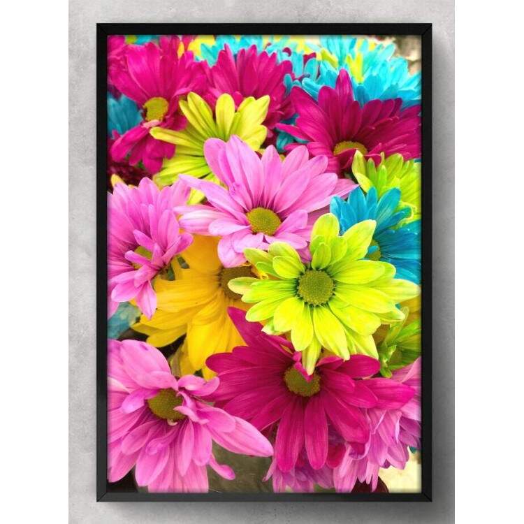 Quadro Decorativo Flores Coloridas