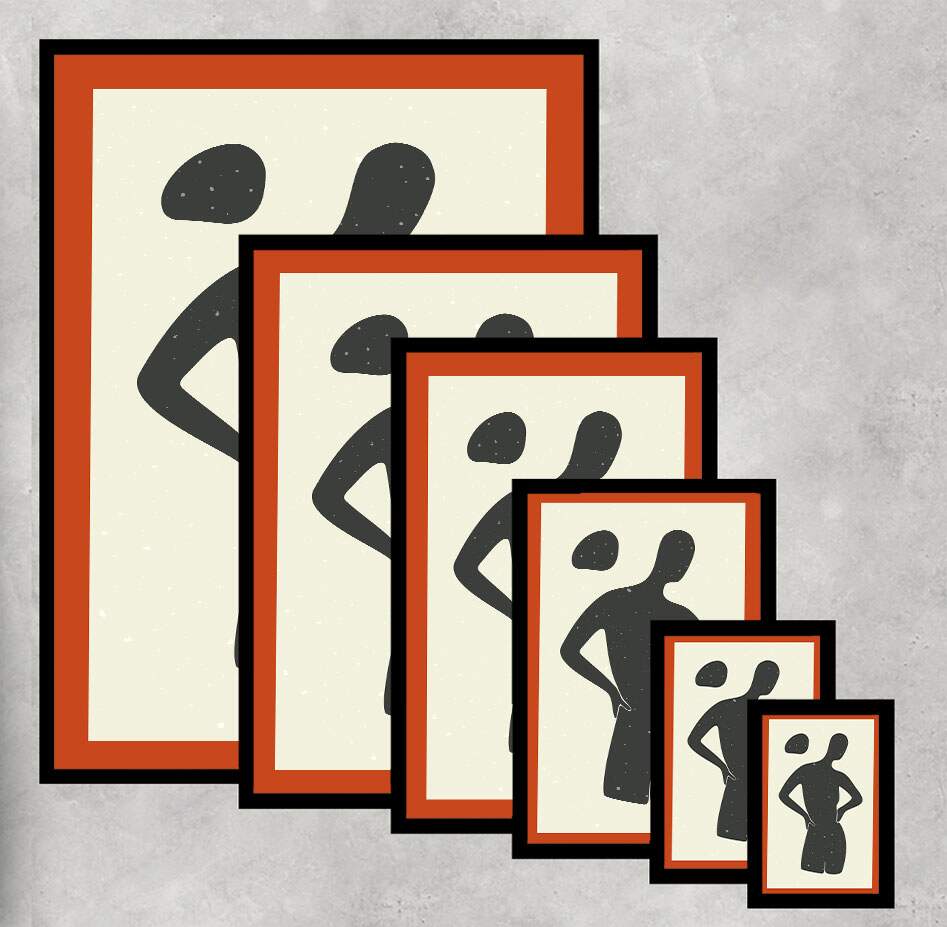 Quadro Decorativo Silhueta da Pessoa