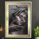 Quadro Decorativo Mulher com Glitter Colorido