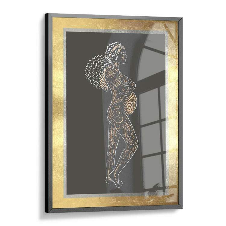 Quadro Decorativo Mulher Gravida Abstrato