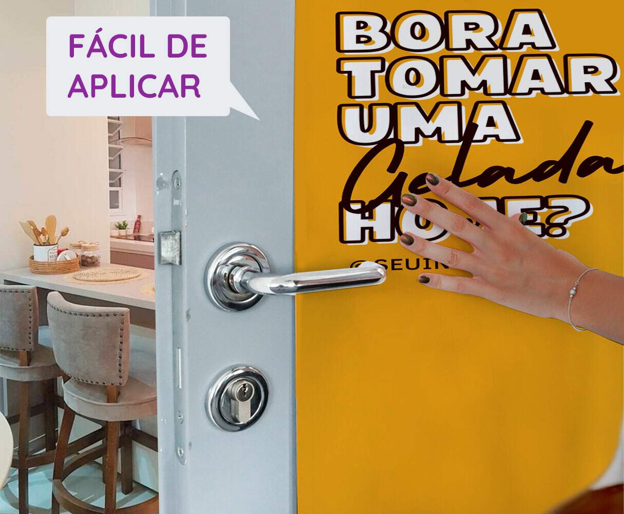 Adesivo Para Porta Bora Tomar Uma