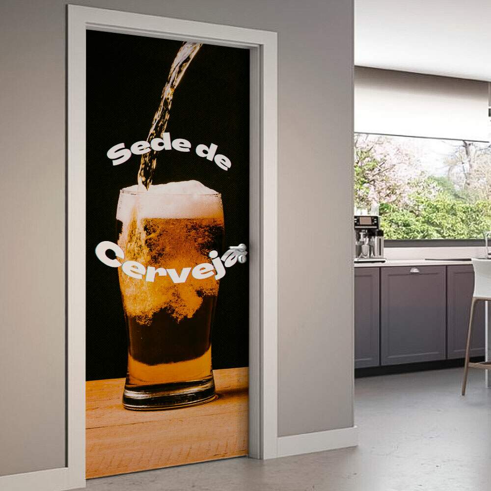 Adesivo Para Porta Sede De Cerveja