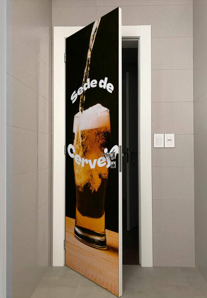 Adesivo Para Porta Sede De Cerveja