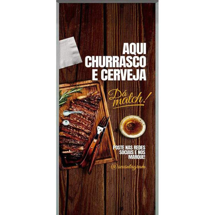 Adesivo Para Porta Churrasco E Cerveja