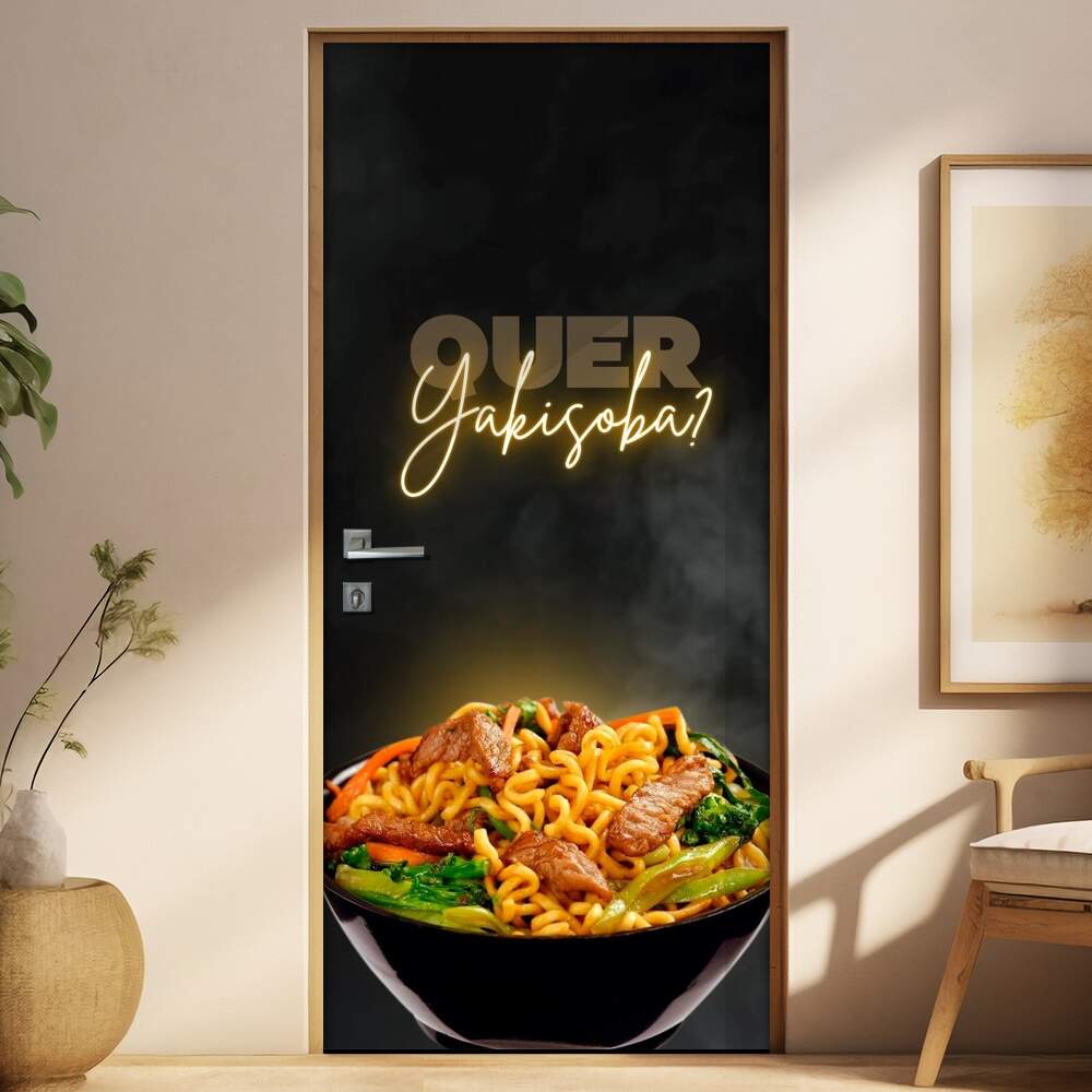 Adesivo Para Porta Quer Yakisoba?