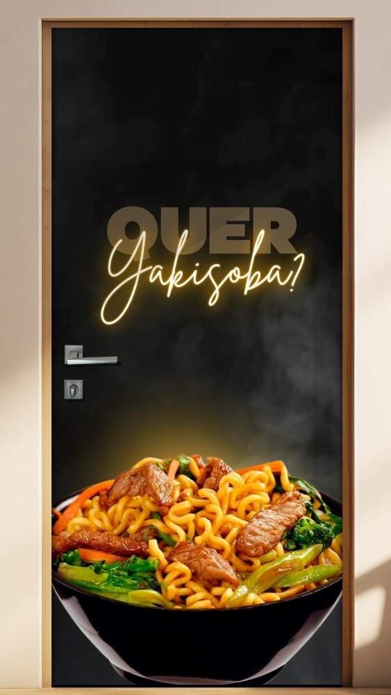 Adesivo Para Porta Quer Yakisoba?