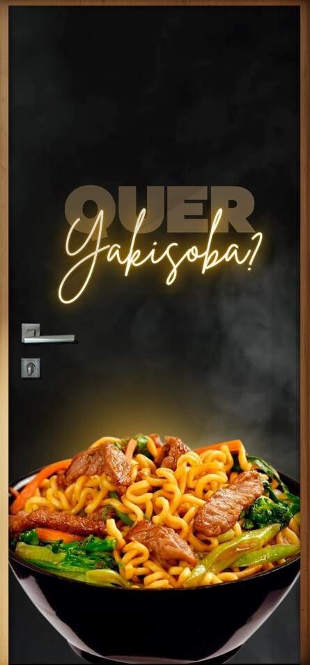 Adesivo Para Porta Quer Yakisoba?