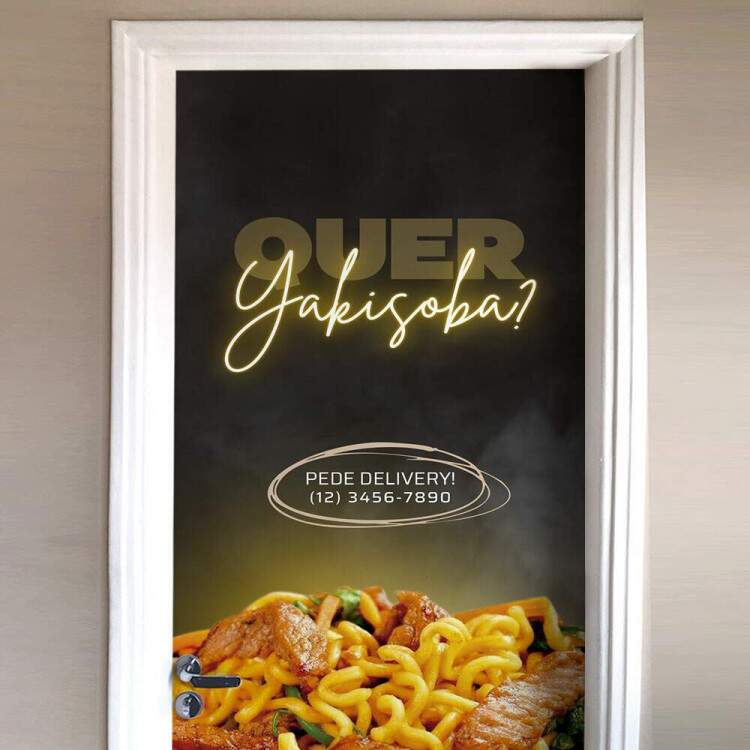 Adesivo Para Porta Quer Yakisoba?