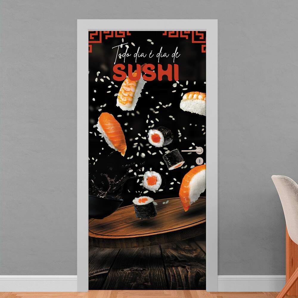 Stickers adesivi da applicare ovunqueLove Sushi2 adesivi bianco e nero