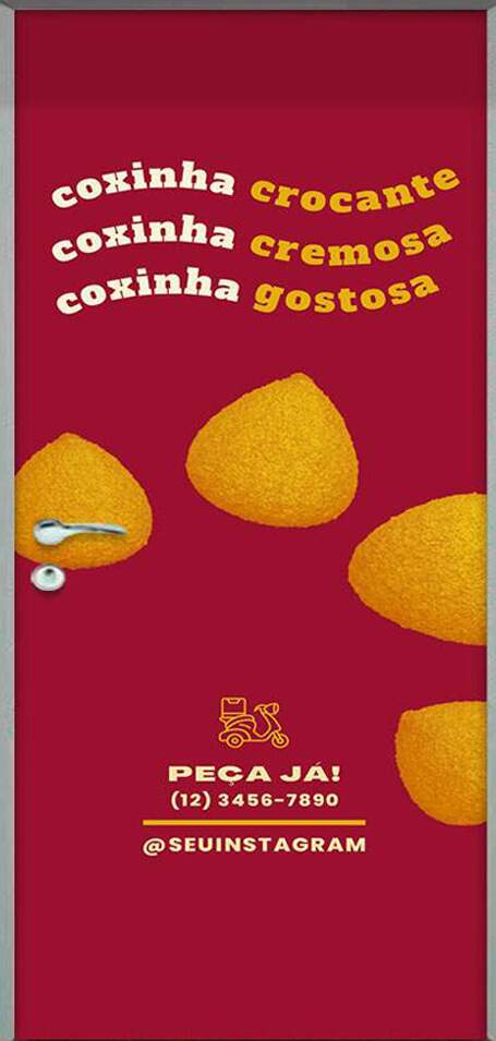 Adesivo Para Porta Coxinha Crocante