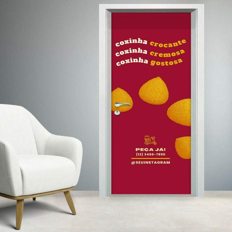 Adesivo Para Porta Coxinha Crocante