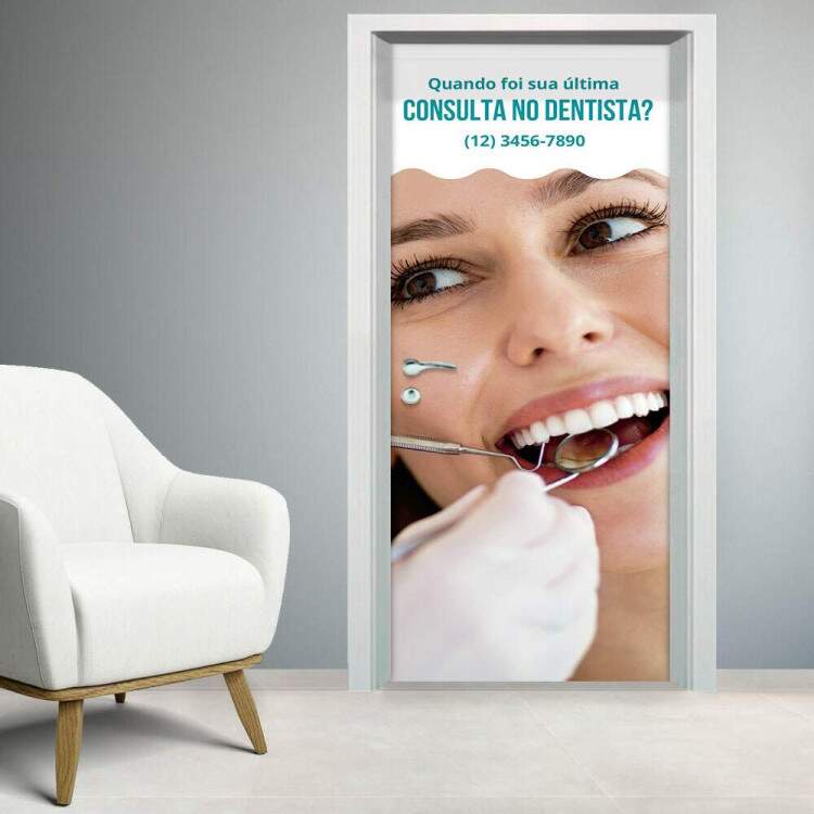 Adesivo Para Porta Consulta No Dentista