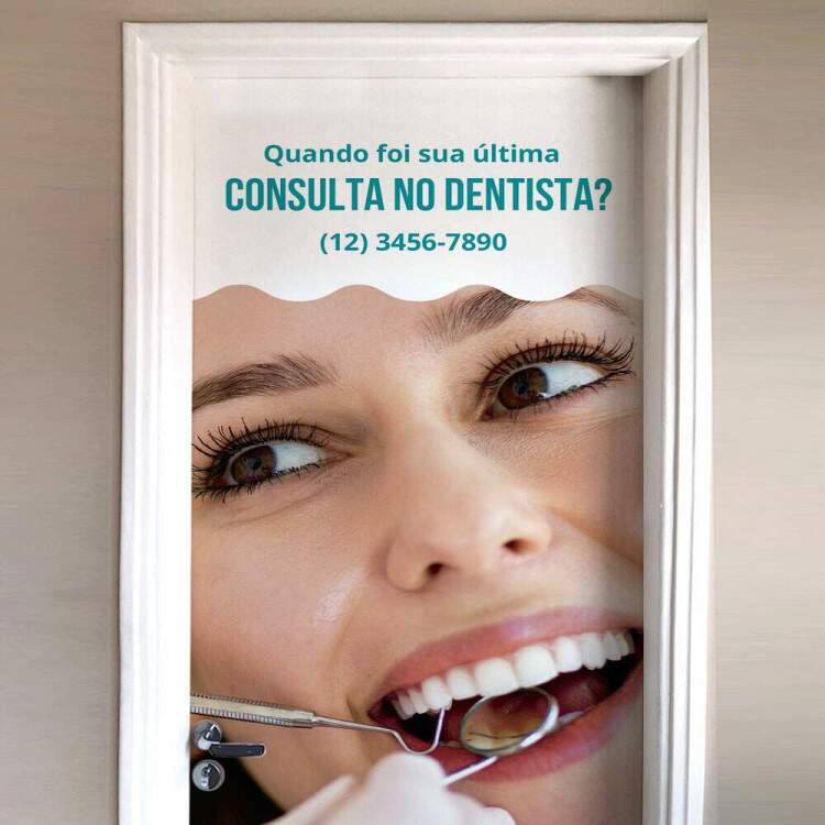 Adesivo Para Porta Consulta No Dentista