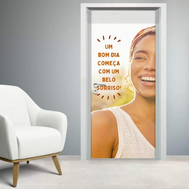 Adesivo Para Porta Belo Sorriso