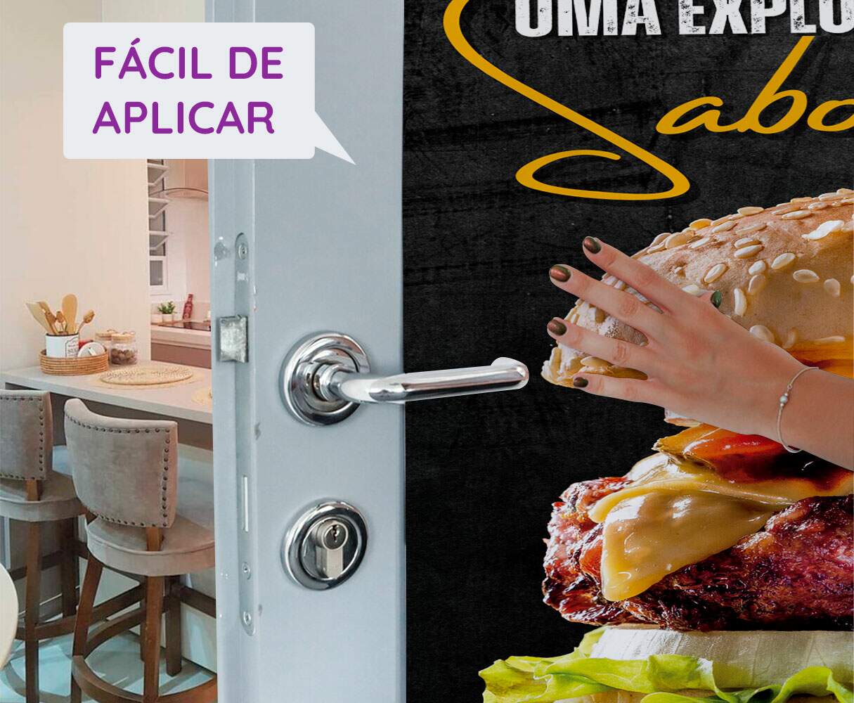 Adesivo Para Porta Uma Explos�o De Sabor
