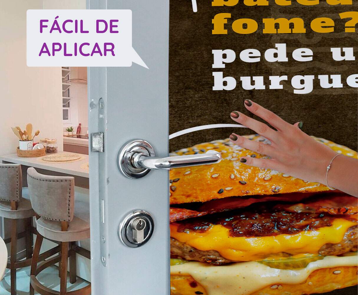 Adesivo Para Porta Bateu A Fome?
