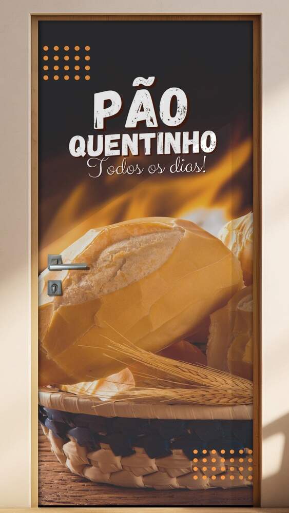 Adesivo Para Porta P�o Quentinho
