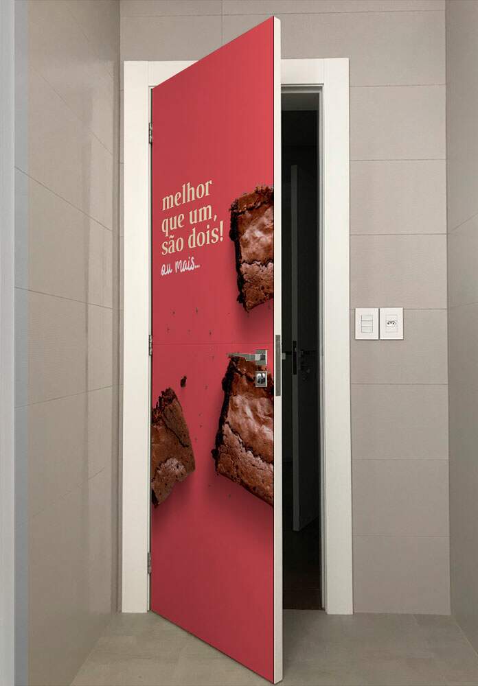 Adesivo Para Porta Melhor Que Um S�o Dois