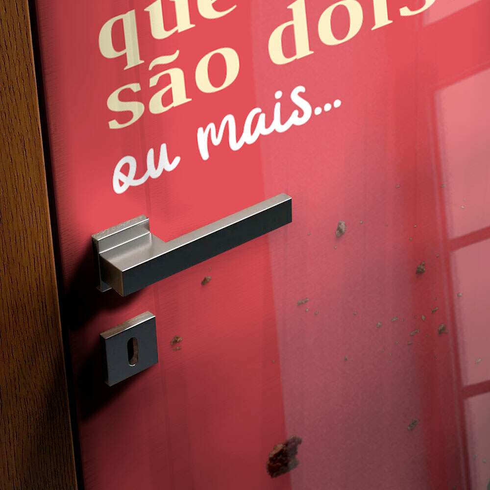 Adesivo Para Porta Melhor Que Um S�o Dois