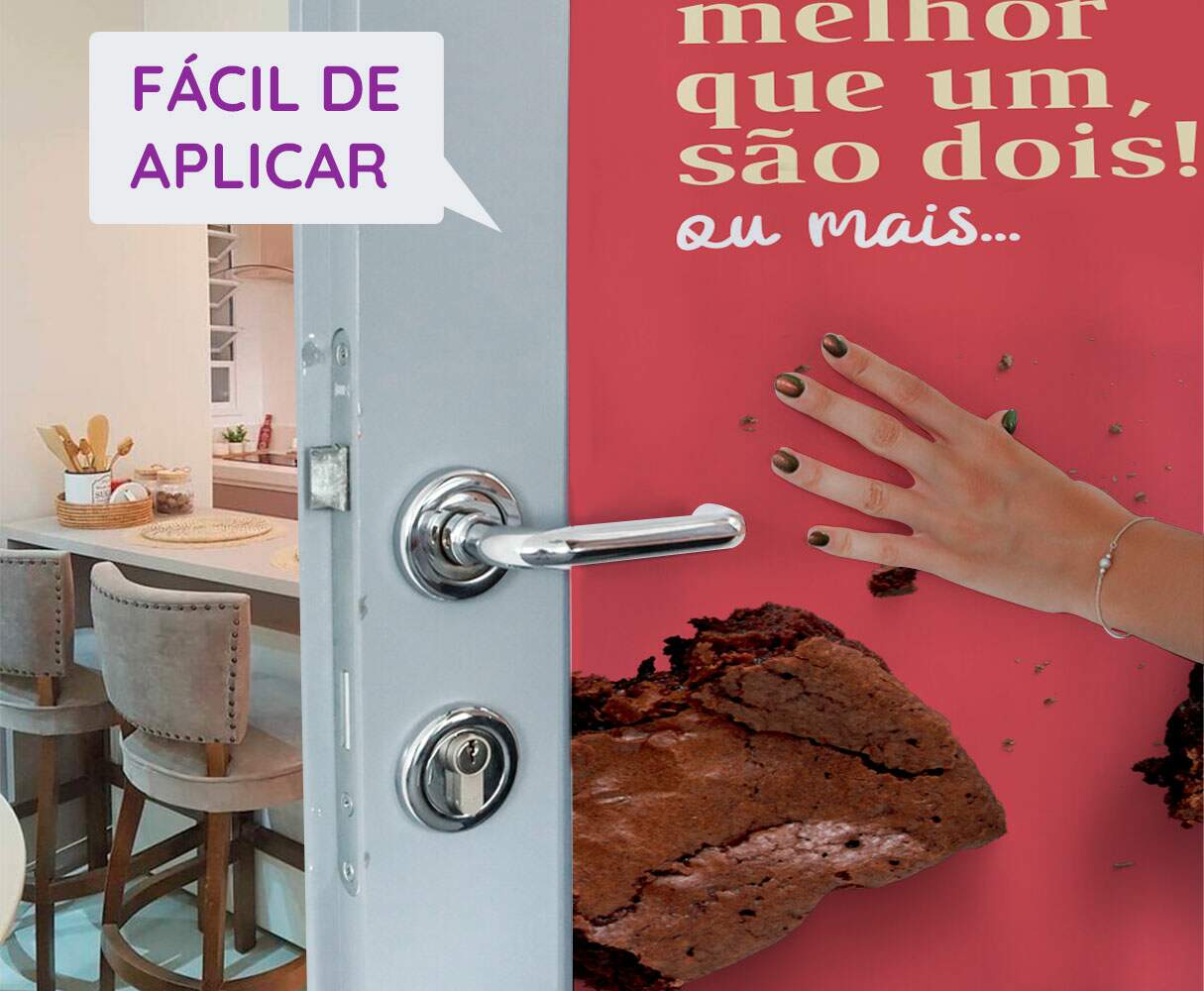 Adesivo Para Porta Melhor Que Um S�o Dois