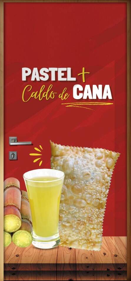 Adesivo Para Porta Pastel Mais Caldo De Cana